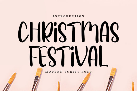 Christmas Festival: A Joyful Handwritten Font for Creative Projects