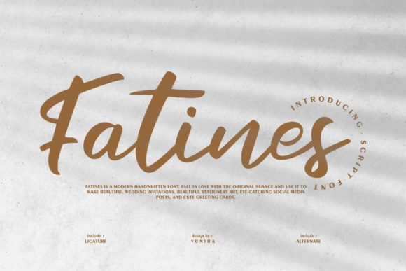 Discover Fatines: A Handwritten Font for Editorial Charm