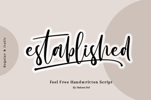 Established: A Handwritten Font for Elegant Web Design